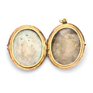 Lily of the Valley Enamel Locket