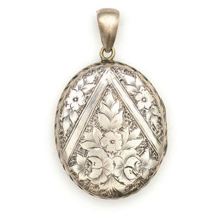 Sterling Silver Floral Compass Locket