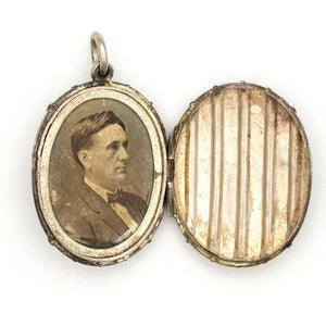 Sterling Silver Shadow Stripes Locket