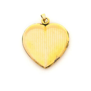 Mid-century Floral Heart Locket
