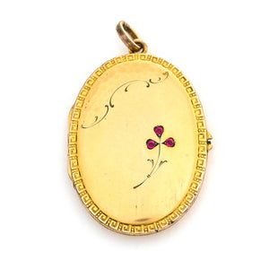 Rose Flower Oval Locket