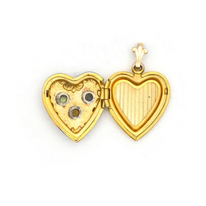 Opal & Citrine Heart Locket