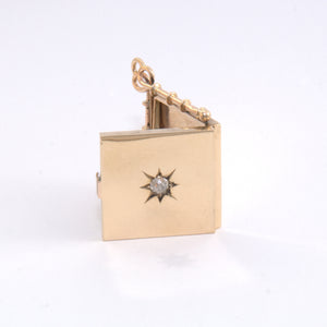 Diamond Star Solid Gold Locket