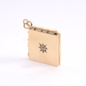 Diamond Star Solid Gold Locket
