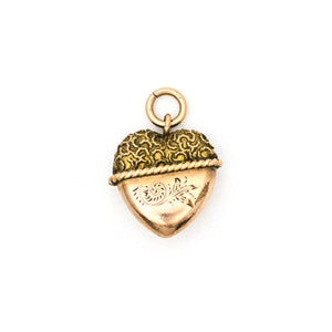 Acorn Heart Charm
