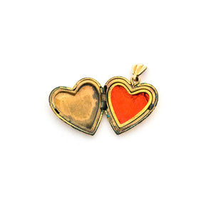 Tiny Rainbow & Flowers Heart Locket