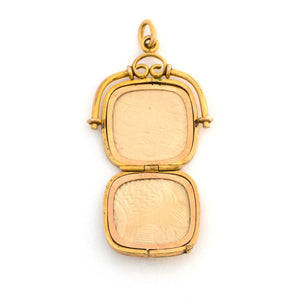 Red & White Feather Locket