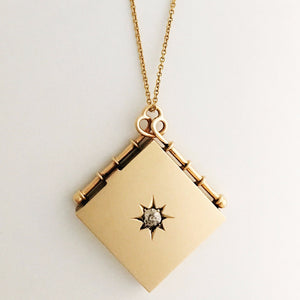 The Showstopper - Solid 14K and Diamond Victorian Locket