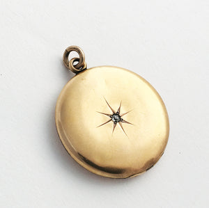 Diamond Starburst Antique Locket