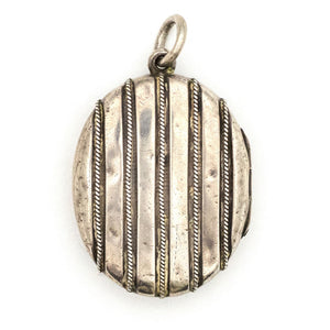 Sterling Silver Shadow Stripes Locket