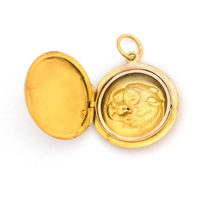 14K & Diamond Lioness Locket