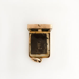 14K Rose Gold and Platinum Sunrise Locket