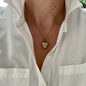 Snowflake Vintage Heart Locket