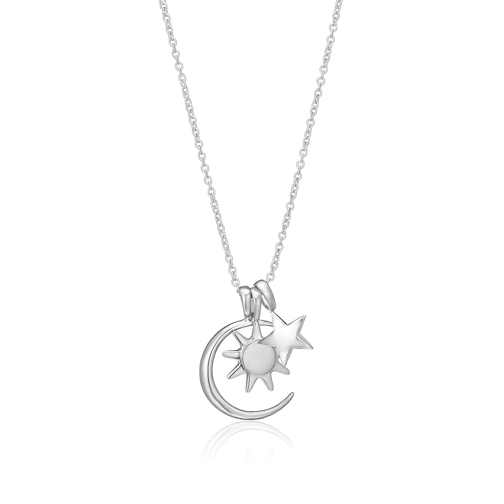 Moon, Sun and Stars Necklace