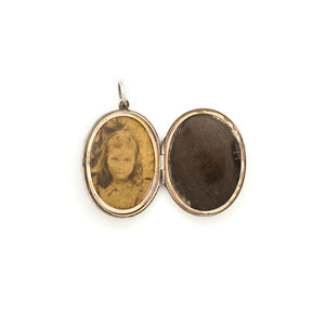 1909 English Sterling Silver Carnelian Shield Locket
