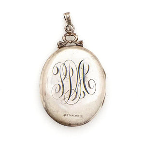 Sterling Silver Oval Floral Locket
