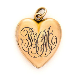 Crescent Moon & Star Heart Locket