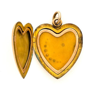 Crescent Moon & Star Heart Locket