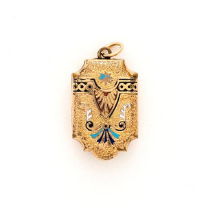 Turquoise Enamel Locket