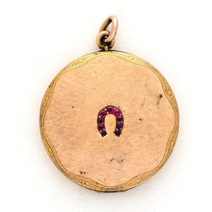 Pink Horseshoe Locket