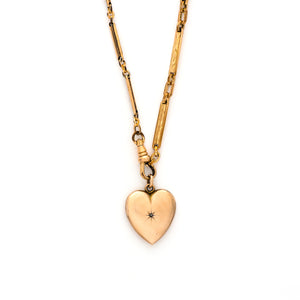 Diamond Starburst Heart Locket