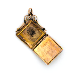 Rosy Gold Engraved Floral Locket