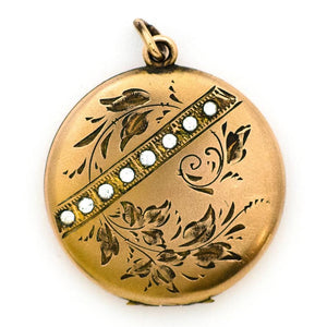 Floral and Stripe Locket