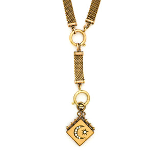 Moon and Star Square Locket