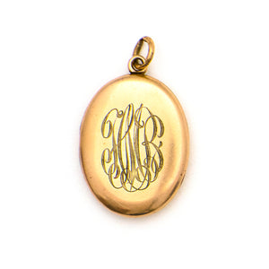 Ornate Oval Cross Locket