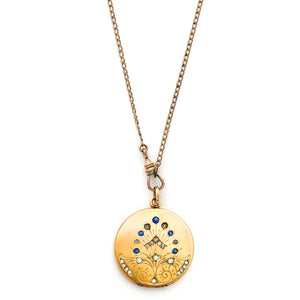 Peacock's Plume Antique Locket