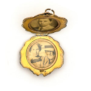 Crescent Moon & Flowers Locket