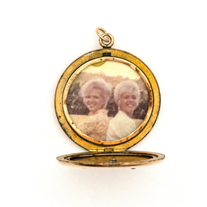 Pearl Crescent Moon & Starburst Locket