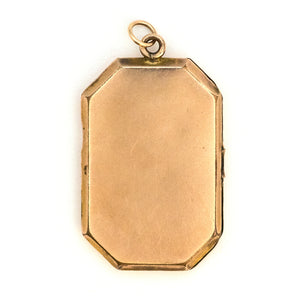 Crescent Moon & Stars Rectangular Locket