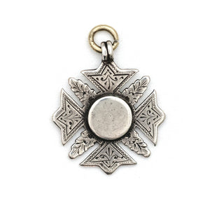 Antique 1848 English Sterling Silver Medal Charm