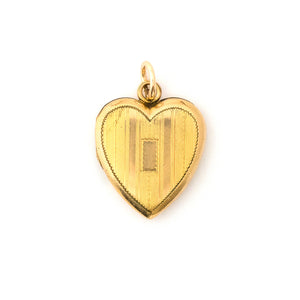 Pinstripe Heart Locket