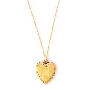 Pinstripe Heart Locket