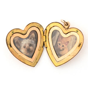 Floral Shield Heart Locket