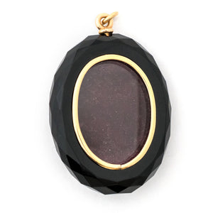 Victorian Onyx Scarab Beetle Locket