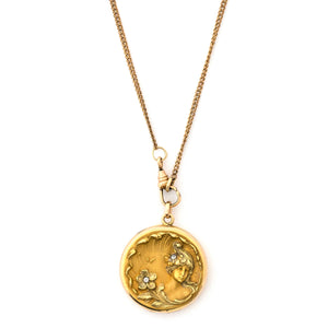 Forget Me Not Portrait Locket