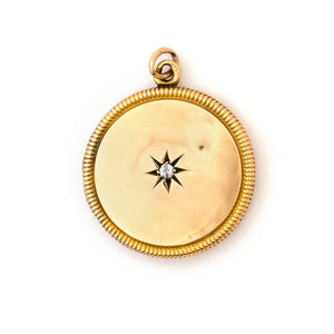 12k Gold & Diamond Starburst Locket