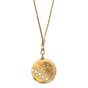 Lily of the Valley Geometric Locket