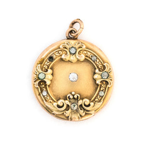 Art Nouveau Scroll Locket