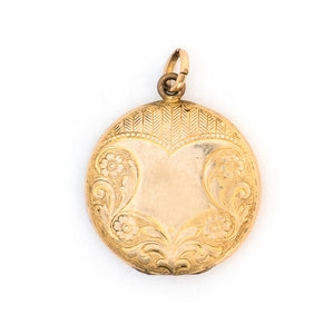 Floral Herringbone Locket