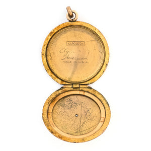 10k Gold Simple Diamond Starburst Locket