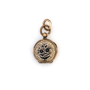 Petite Forget Me Not Enamel Locket