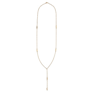 Victorian Cable Lariat Chain, gold fill Victorian era Lariat chain, perfect for charms, fobs or lockets, full view