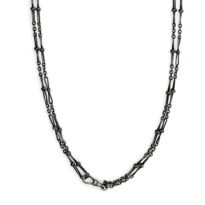 60" Victorian Gunmetal Watch Chain