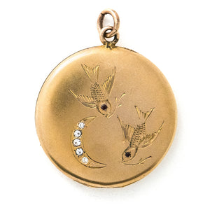 Pair of Swallows Locket