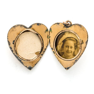 Coral Berry Heart Locket