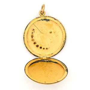 Matte Crescent Moon & Starburst Locket